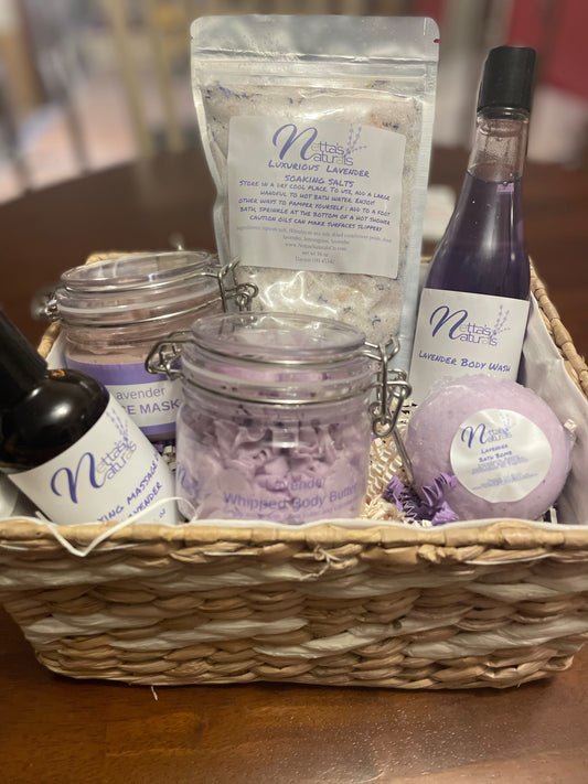 Lavender Unwind Gift Basket